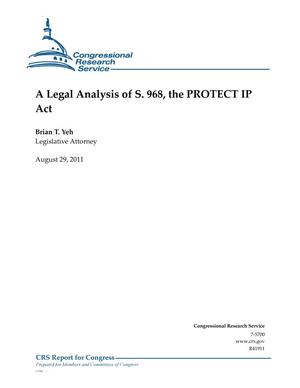 A Legal Analysis of S. 968, the PROTECT IP Act