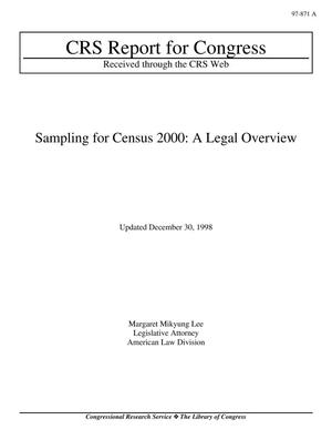 Sampling for Census 2000: A Legal Overview