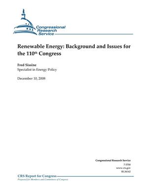 Renewable Energy: Background and Issues for the 110th Congress