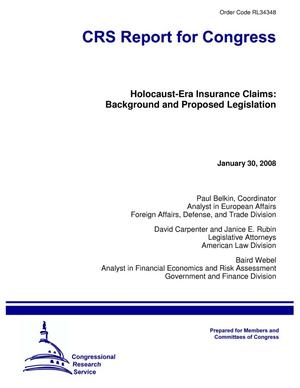 Holocaust-Era Insurance Claims: Background and Proposed Legislation