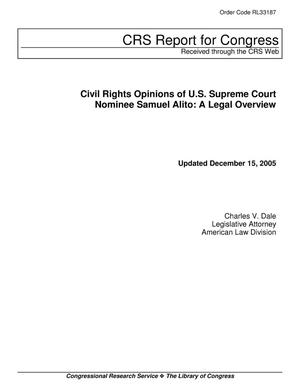 Civil Rights Opinions of U.S. Supreme Court Nominee Samuel Alito: A Legal Overview