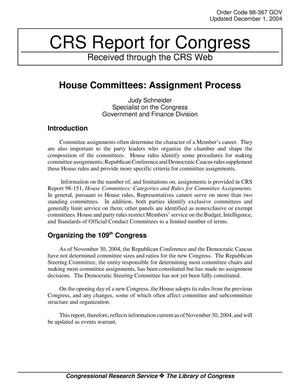 House Committees: Assignment Process
