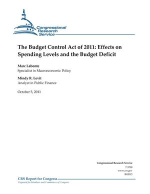 The Budget Control Act of 2011: Effects on Spending Levels and the Budget Deficit