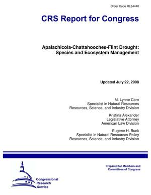 Apalachicola-Chattahoochee-Flint Drought: Species and Ecosystem Management