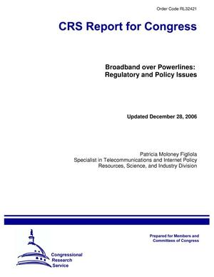 Primary view of object titled 'Broadband over Powerlines: Regulatory and Policy Issues'.