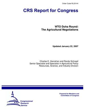 WTO Doha Round: The Agricultural Negotiations