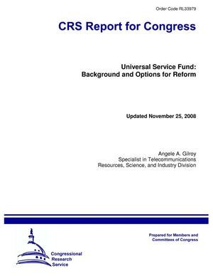 Universal Service Fund: Background and Options for Reform