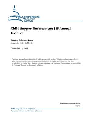 Child Support Enforcement: $25 Annual User Fee