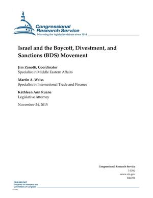 Israel and the Boycott, Divestment, and Sanctions (BDS) Movement