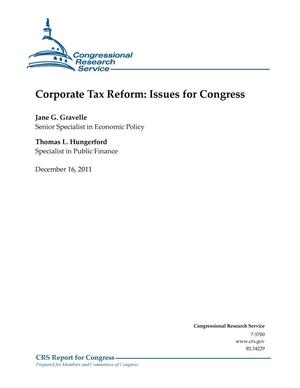 Corporate Tax Reform: Issues for Congress