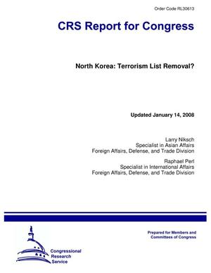North Korea: Terrorism List Removal?