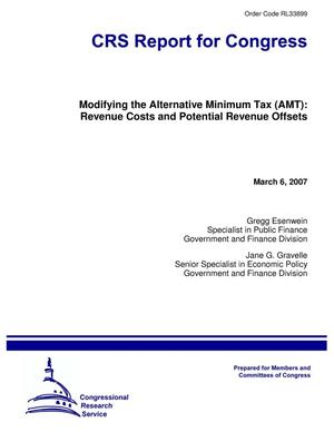 Modifying the Alternative Minimum Tax (AMT): Revenue Costs and Potential Revenue Offsets