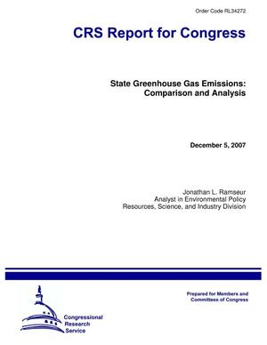 State Greenhouse Gas Emissions: Comparison and Analysis