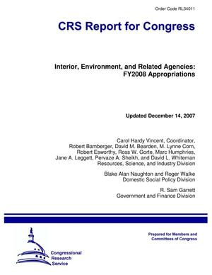 Interior, Environment, and Related Agencies: FY2008 Appropriations