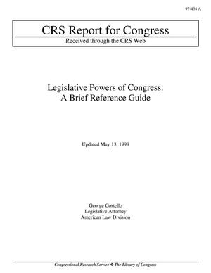 Legislative Powers of Congress: A Brief Reference Guide