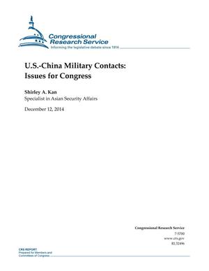 U.S.-China Military Contacts: Issues for Congress