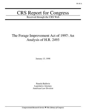 THE FORAGE IMPROVEMENT ACT OF 1997: AN ANALYSIS OF H.R. 2493
