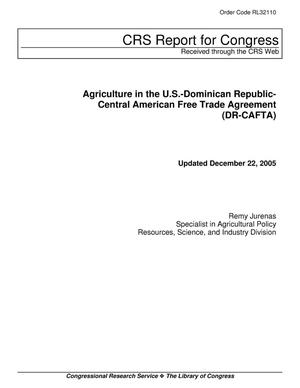 Agriculture in the U.S.-Dominican RepublicCentral American Free Trade Agreement (DR-CAFTA)