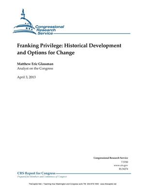 Franking Privilege: Historical Development and Options for Change
