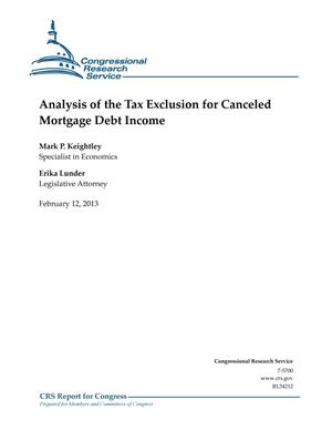 Analysis of the Tax Exclusion for Canceled Mortgage Debt Income