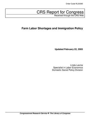 Farm Labor Shortages and Immigration Policy