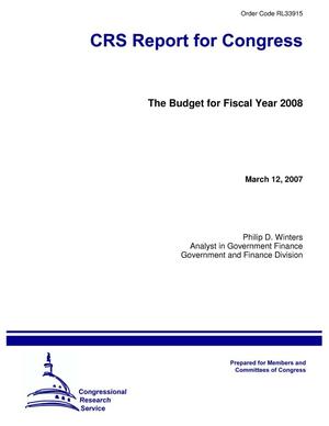 Primary view of object titled 'The Budget for Fiscal Year 2008'.