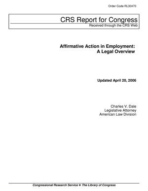 Affirmative Action in Employment: A Legal Overview