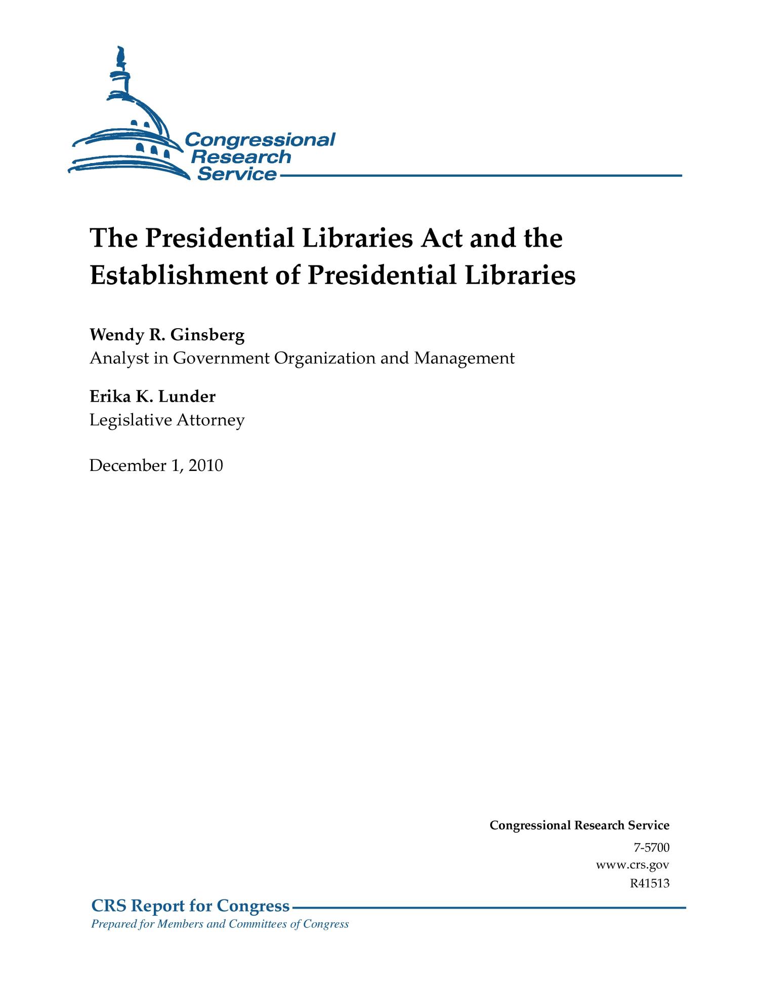 the-presidential-libraries-act-and-the-establishment-of-presidential