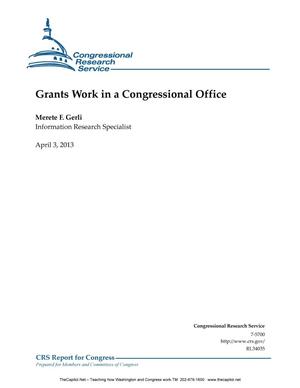 Grants Work in a Congressional Office
