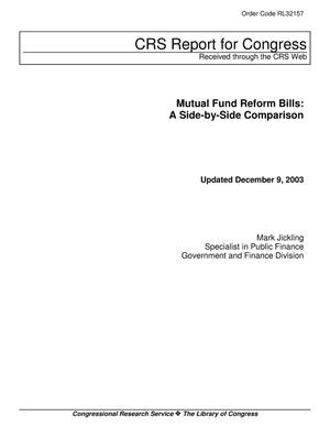Primary view of object titled 'Mutual Fund Reform Bills: A Side-by-Side Comparison'.