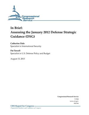 In Brief: Assessing the January 2012 Defense Strategic Guidance (DSG)