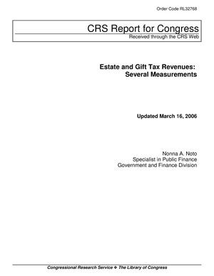 Estate and Gift Tax Revenues: Several Measurements