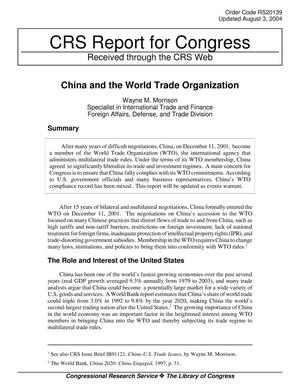 China and the World Trade Organization
