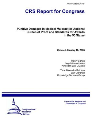 Punitive Damages in Medical Malpractice Actions: Burden of Proof and Standards for Awards in the 50 States