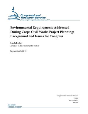 Environmental Requirements Addressed During Corps Civil Works Project Planning: Background and Issues for Congress