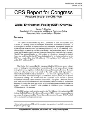 Global Environment Facility (GEF): Overview