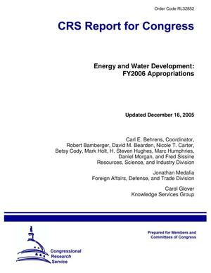 Energy and Water Development: FY2006 Appropriations