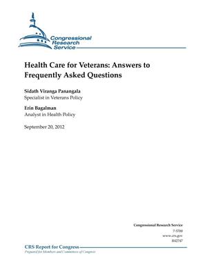 Health Care for Veterans: Answers to Frequently Asked Questions