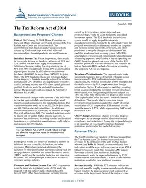 The Tax Reform Act of 2014