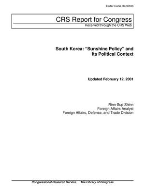 South Korea: “Sunshine Policy” and Its Political Context