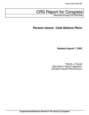 Pension Issues: Cash Balance Plans