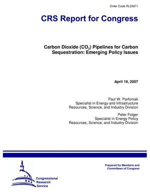 Carbon Dioxide (CO2) Pipelines for Carbon Sequestration: Emerging Policy Issues