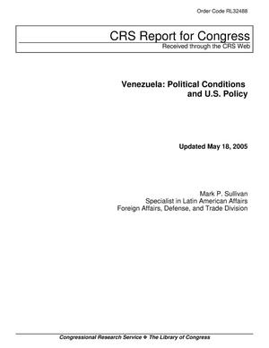 Venezuela: Political Conditions and U.S. Policy