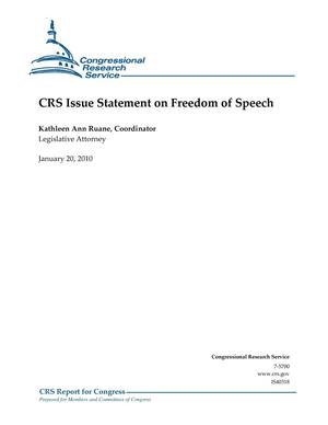CRS Issue Statement on Freedom of Speech
