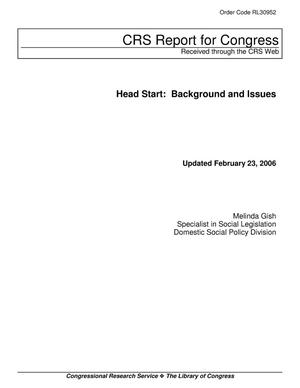 Head Start: Background and Issues