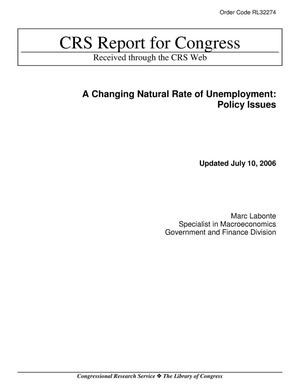 A Changing Natural Rate of Unemployment: Policy Issues