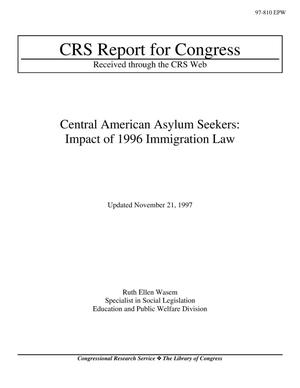 Central American Asylum Seekers: Impact of 1996 Immigration Law