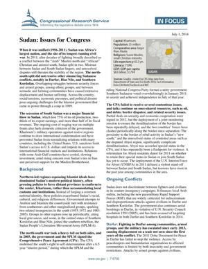Sudan: Issues for Congress