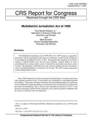 Multidistrict Jurisdiction Act of 1999