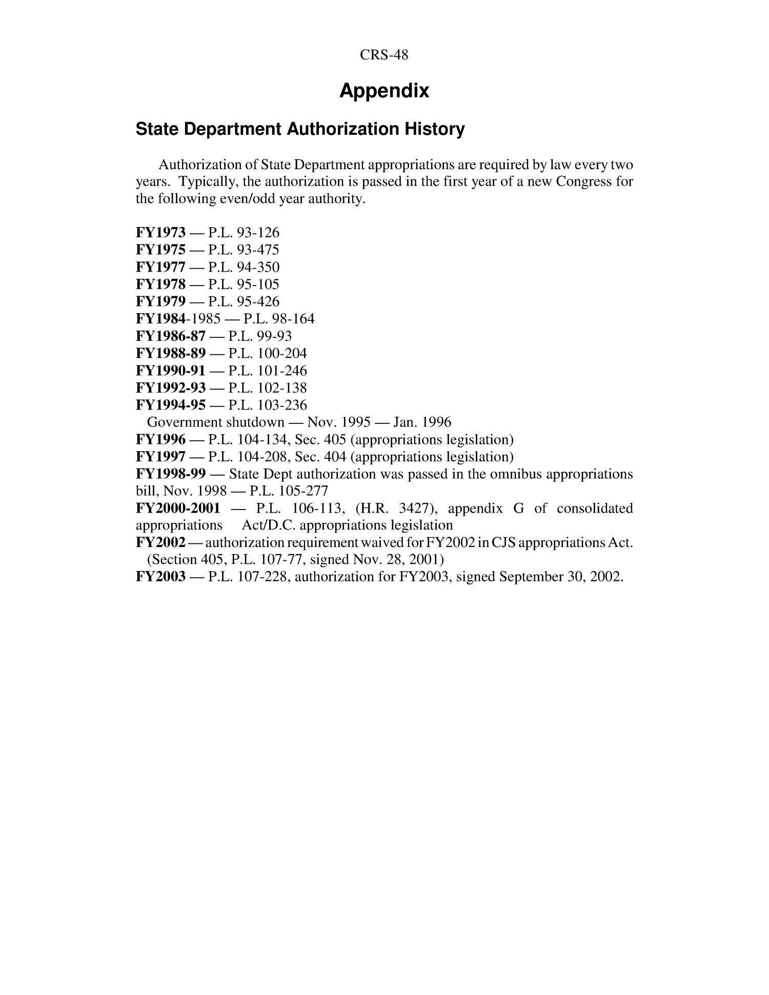 Foreign Relations Authorization, FY2004 and FY2005: State Department and Foreign Assistance
                                                
                                                    [Sequence #]: 53 of 55
                                                